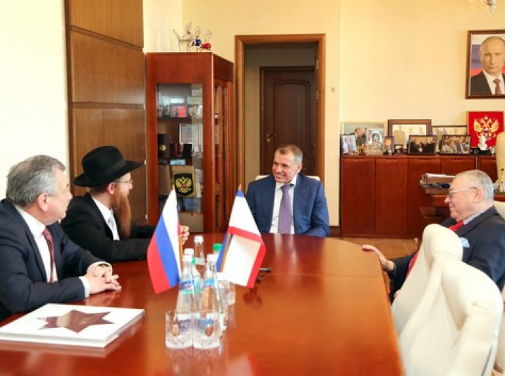 Главный раввин г. Симферополя Йехезкель Лазар встретился с Главой парламента Республики В.А. Константиновым.