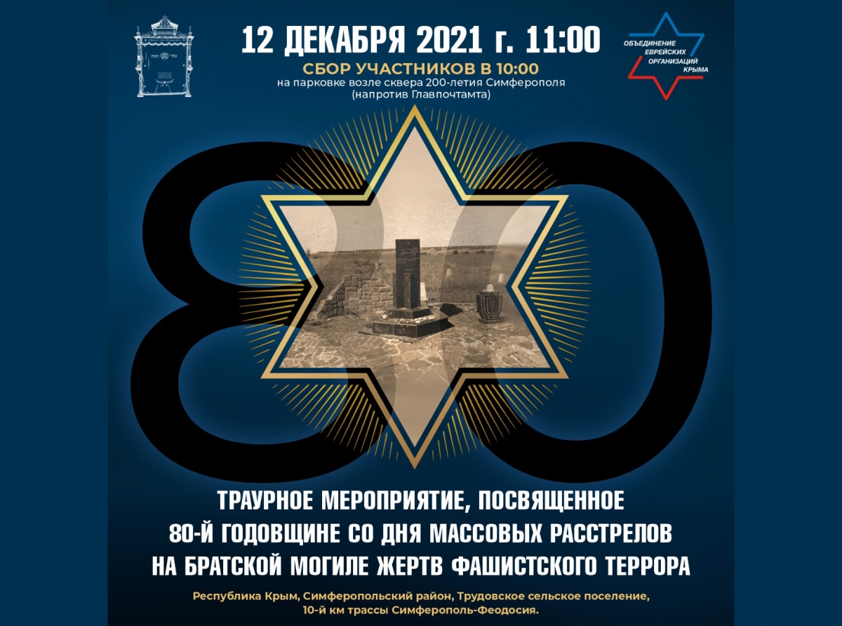 11 декабря 2021 года исполняется 80 лет со дня страшных событий в Крыму.